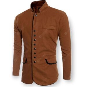 TIA BING TAN/BROWN W/BLACK DETAILING BLAZER SZ.XXL NWT